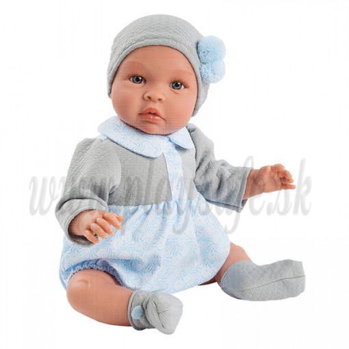 Asivil Baby Doll Soft Body Leo, 46cm in grey