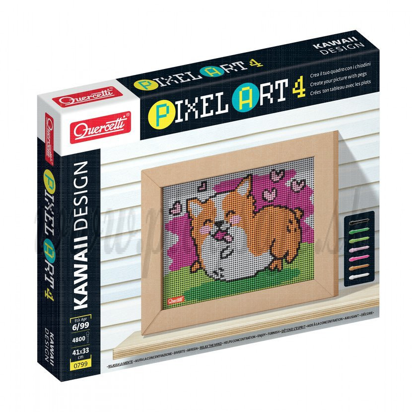 Quercetti 0799 Pixel Art 4 Kawaii Design Corgi