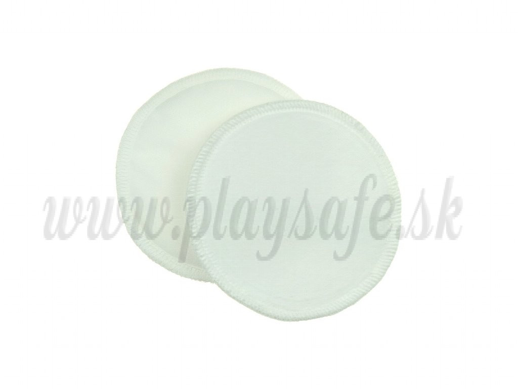 Anavy Nursing Pads Leak-Proof PUL white cotton velour, 1 pair