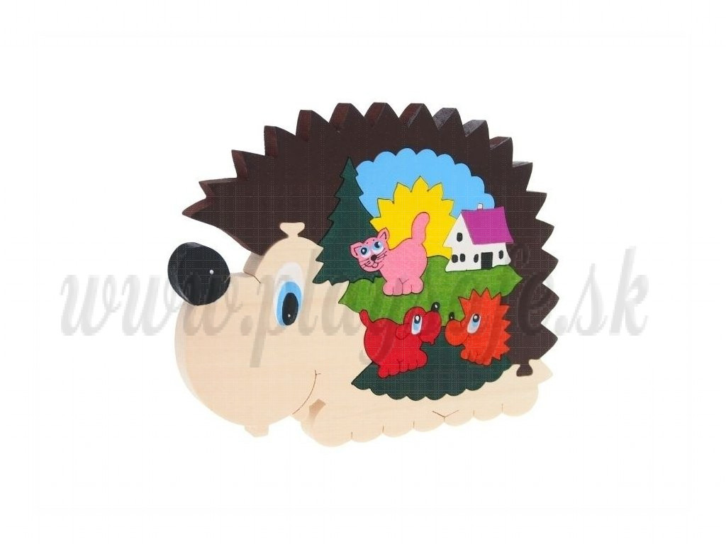 Giggly Wooden Puzzle Hedgehog