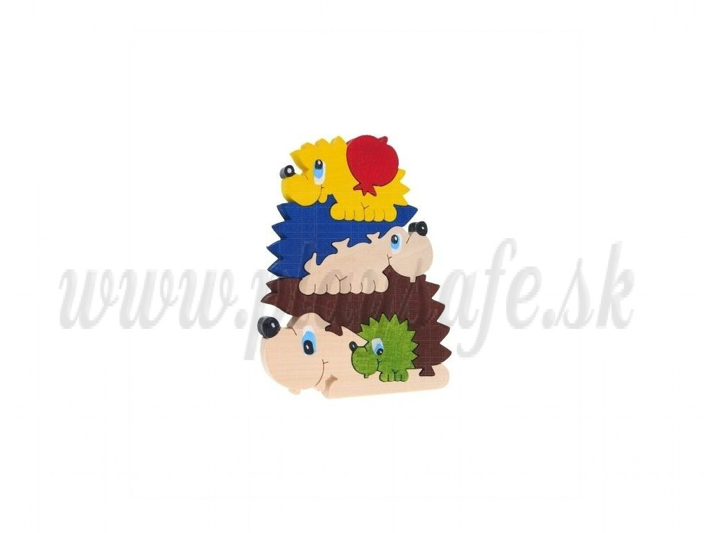 Giggly Wooden Puzzle Hedgehog Pyramid