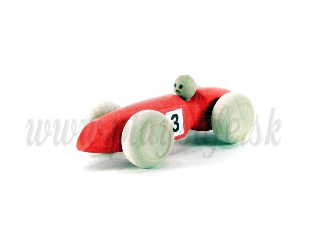 Giggly Wooden Race Car red
