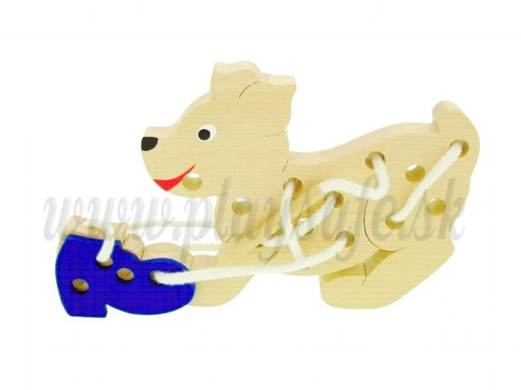 Makovsky Wooden Sewing Children Embroidery Toy Dog
