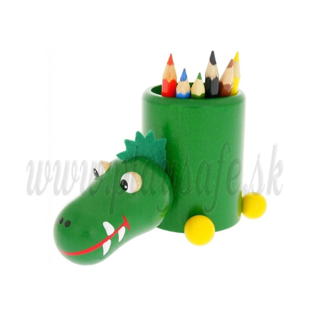 Wooden Pencil Holder Crocodile