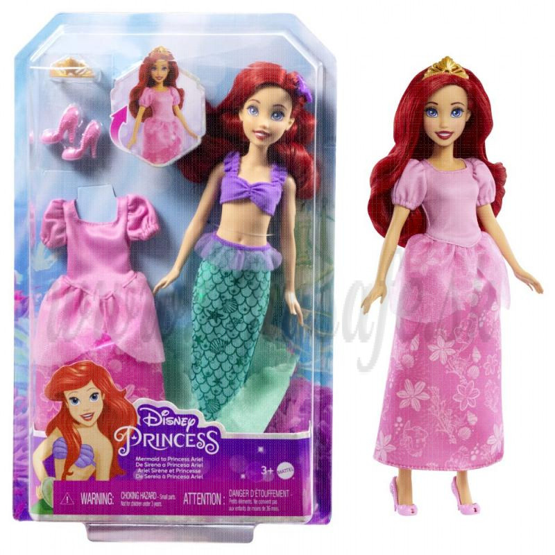 Mattel Disney Princess Ariel Doll with accessories, 29cm