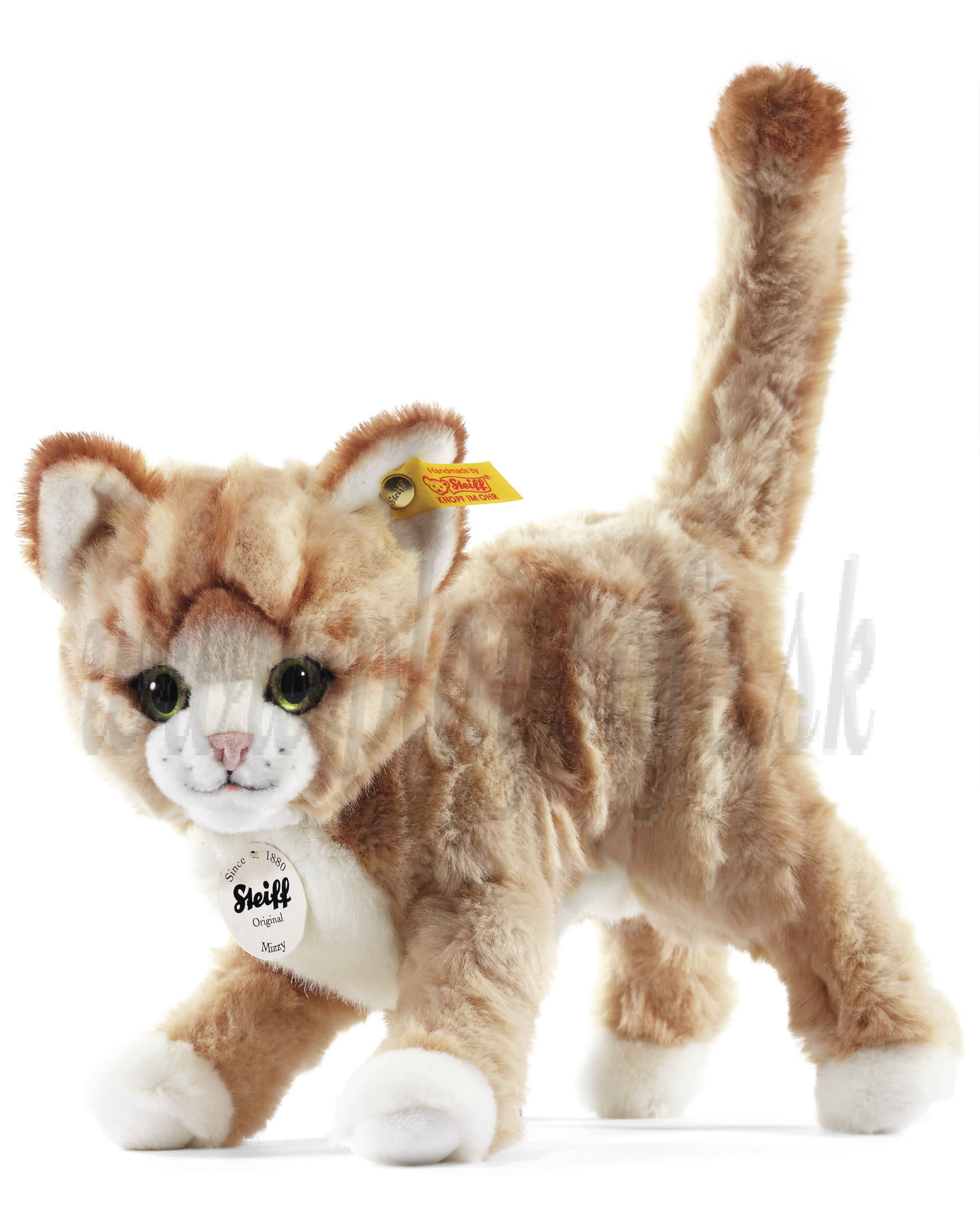Steiff Soft toy Cat Mizzy blond tabby, 25cm