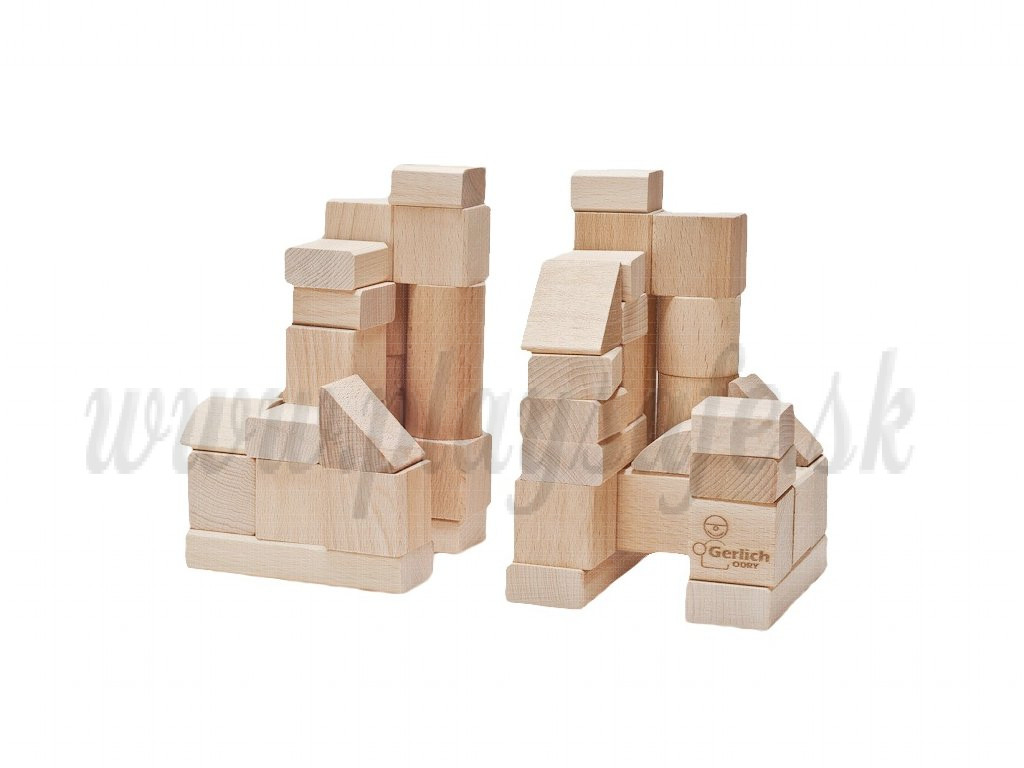 Gerlich ODRY Building Blocks 33mm natural, 50 pieces