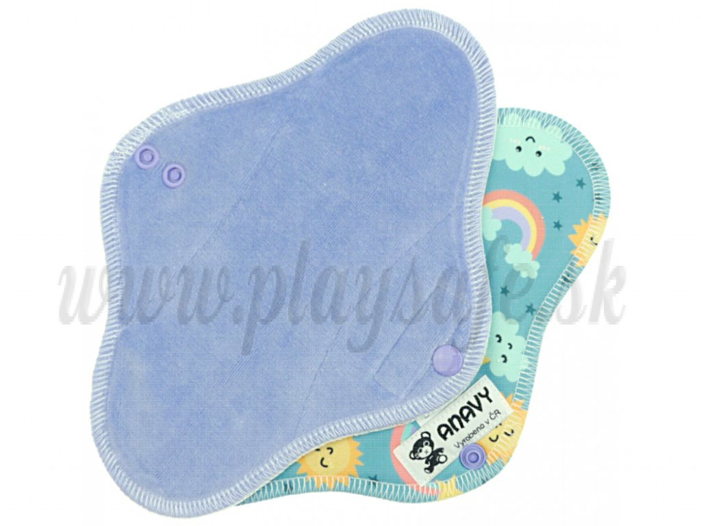 Anavy Menstrual Day Pads PUL cotton velour forget-me-not / sky