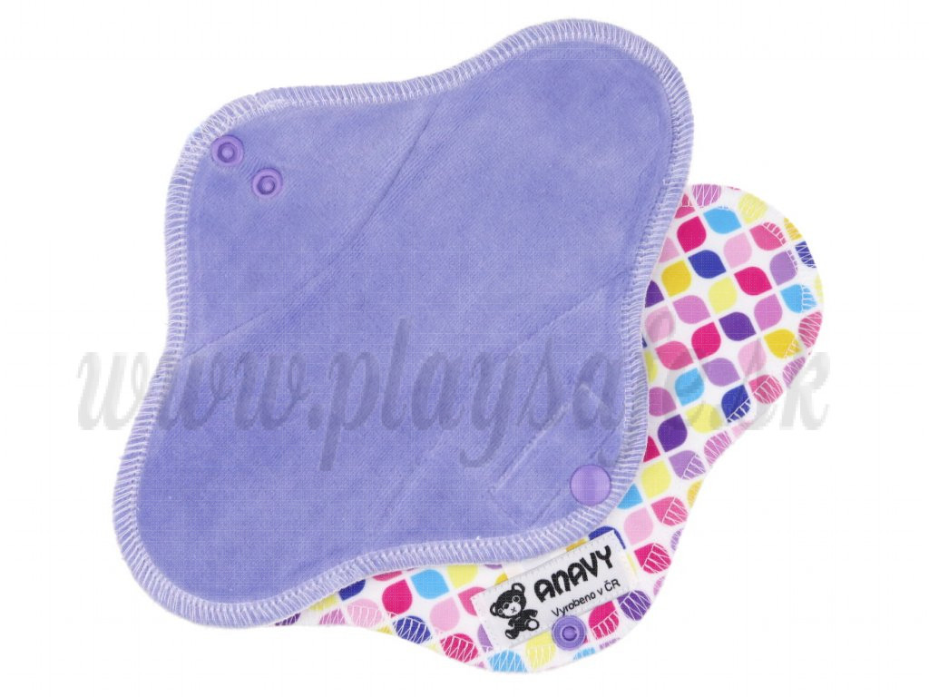 Anavy Menstrual Day Pads PUL cotton velour forget-me-not / mosaic