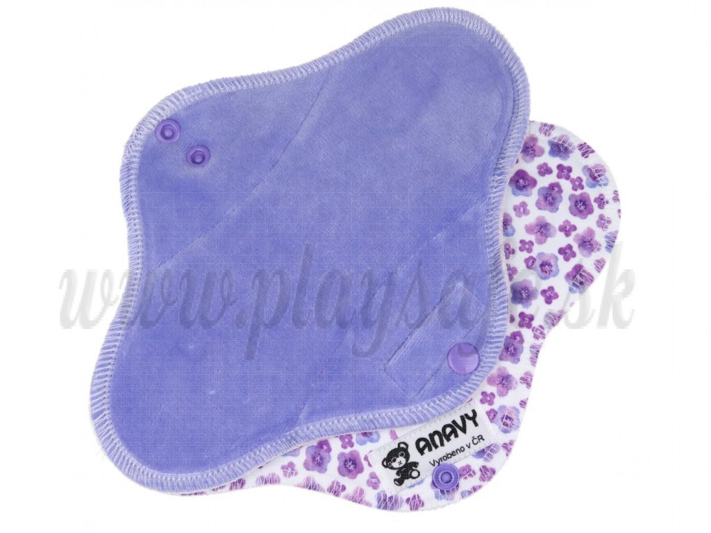 Anavy Menstrual Day Pads PUL cotton velour forget-me-not / violet