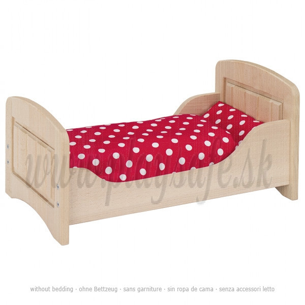 Goki Doll's Wooden Bed, 54cm