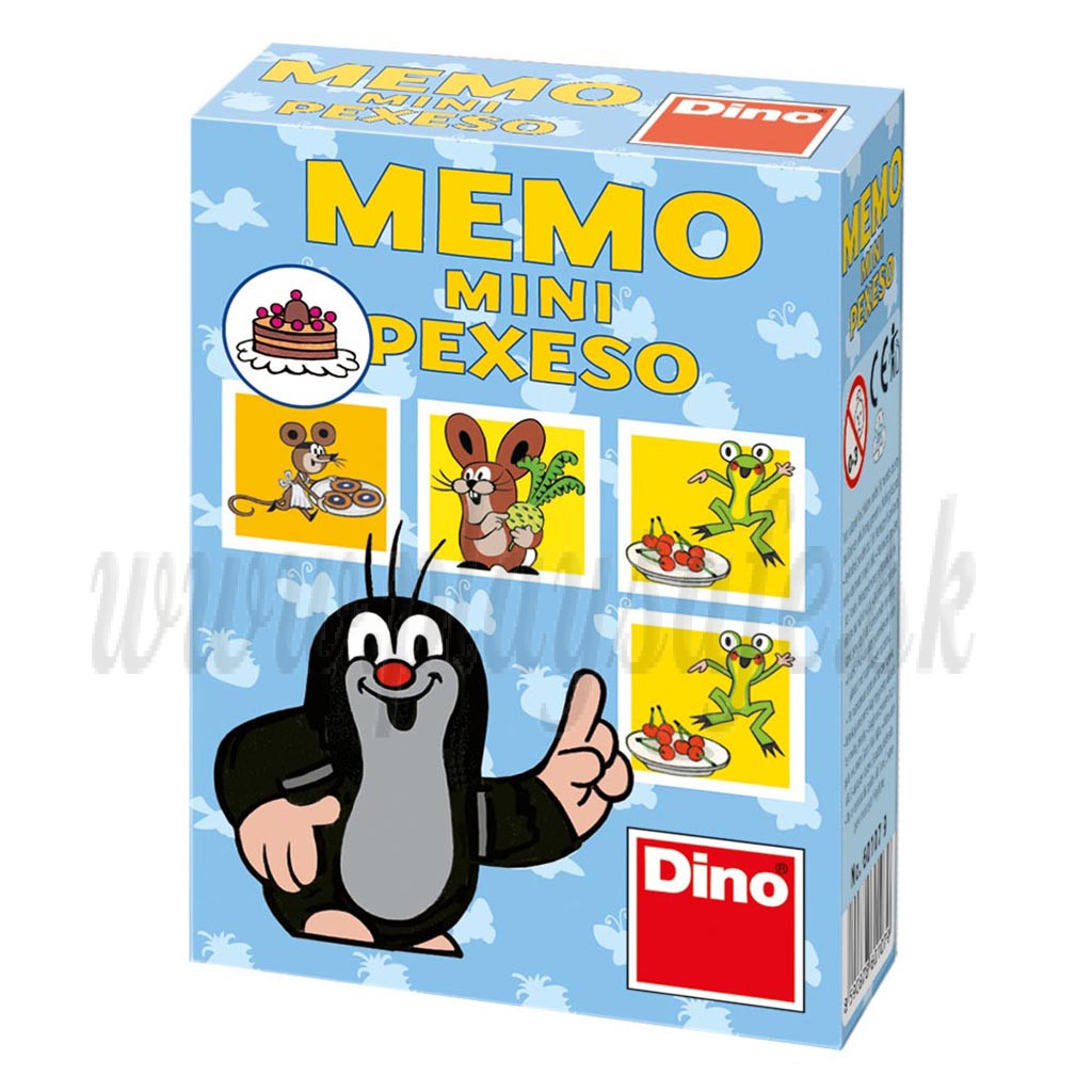 Dino Children Memory Mini Little Mole and friends blue, 24 pieces
