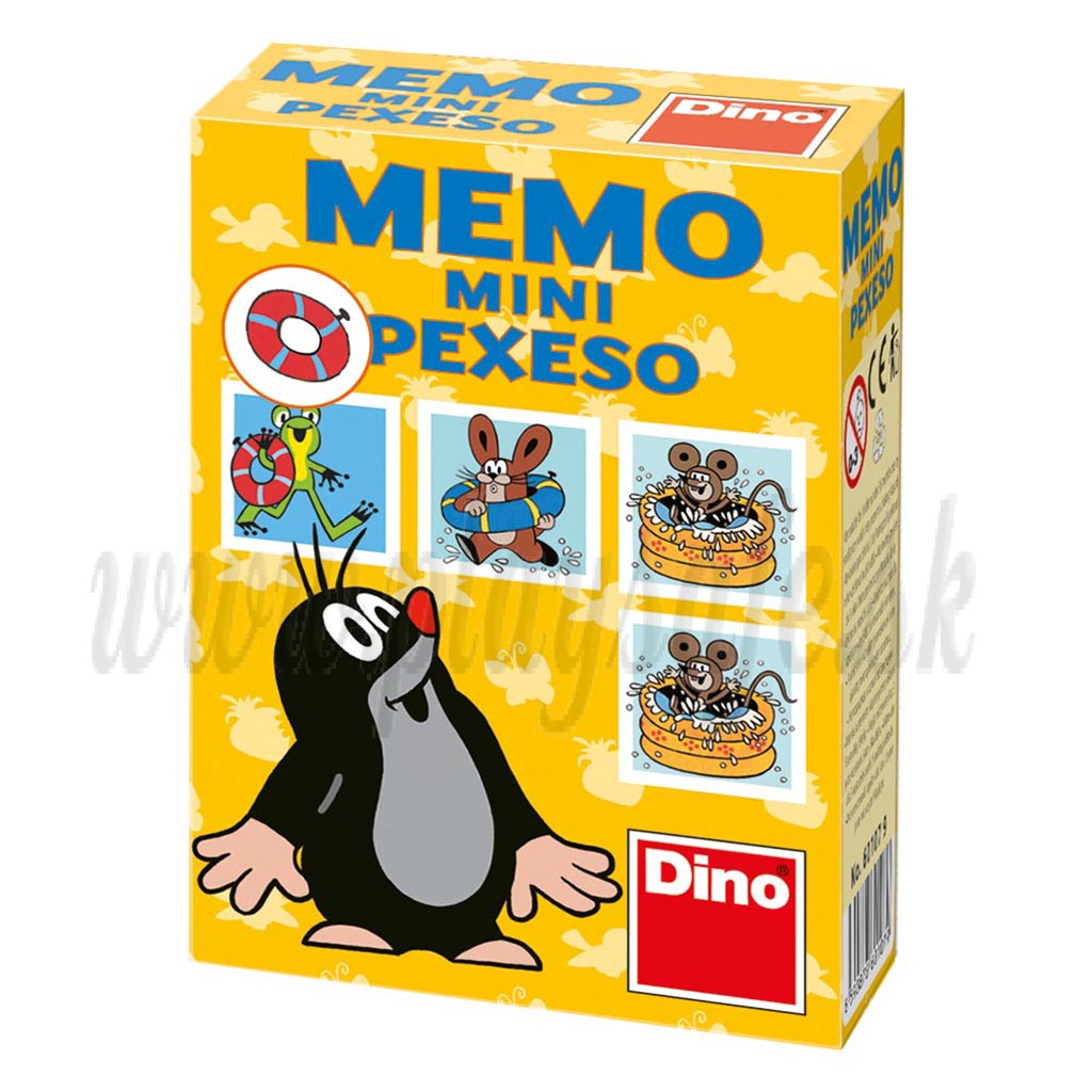 Dino Children Memory Mini Little Mole and friends yellow, 24 pieces