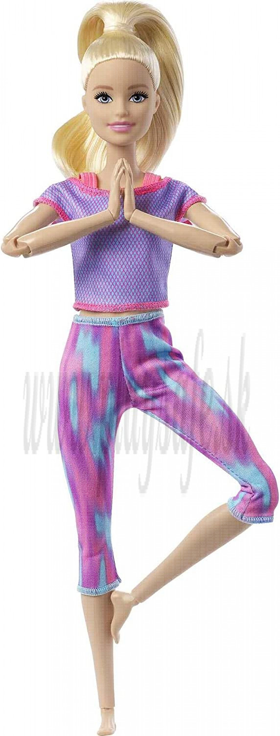 Mattel Made to Move Doll (Blonde) in Purple Yoga Outfit, 29cm