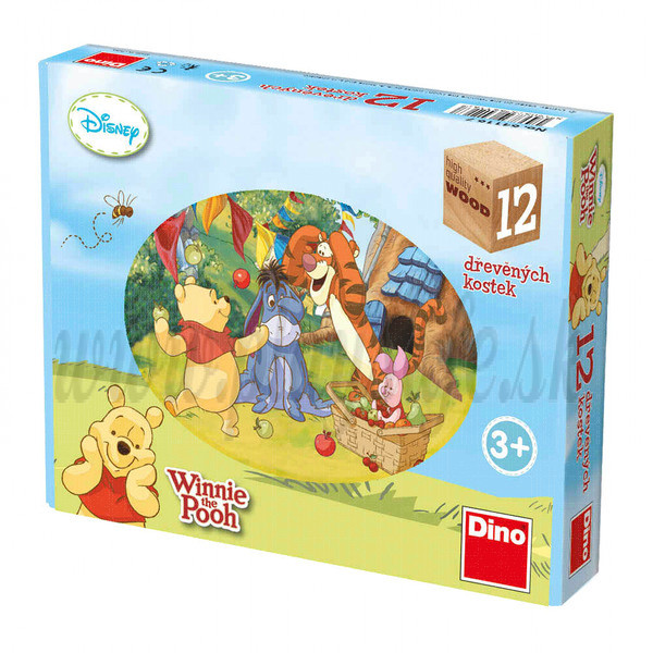 Dino Wooden Picture Blocks Disney's Pooh, 12 cubes