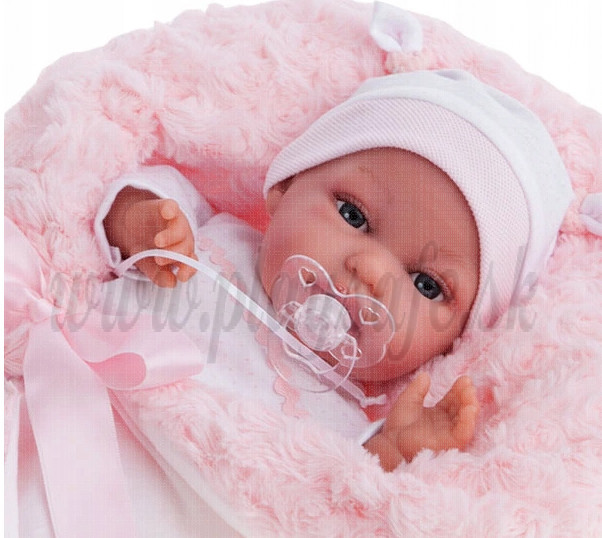 Antonio Juan Toneta Arrullo in Pink Blanket Soft Baby Doll, 34cm