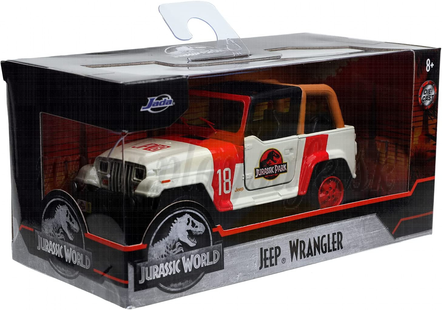 Jada Jurassic Park Jeep Wrangler Model Car Toy 1:32 