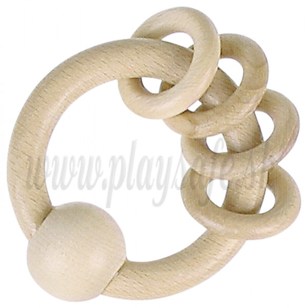 Heimess Ring Rattle 4 Natural Rings