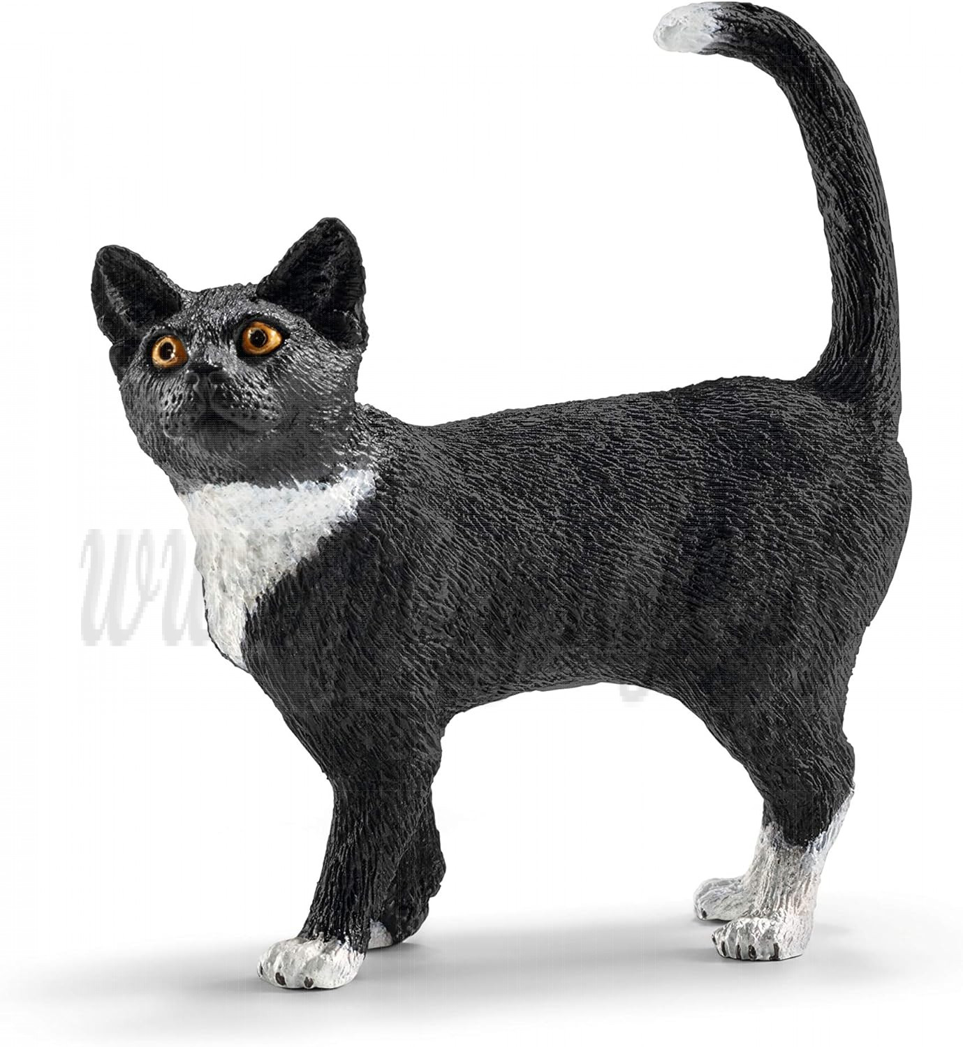 Schleich Farm World Cat Standing Black Animal Toy Figure 