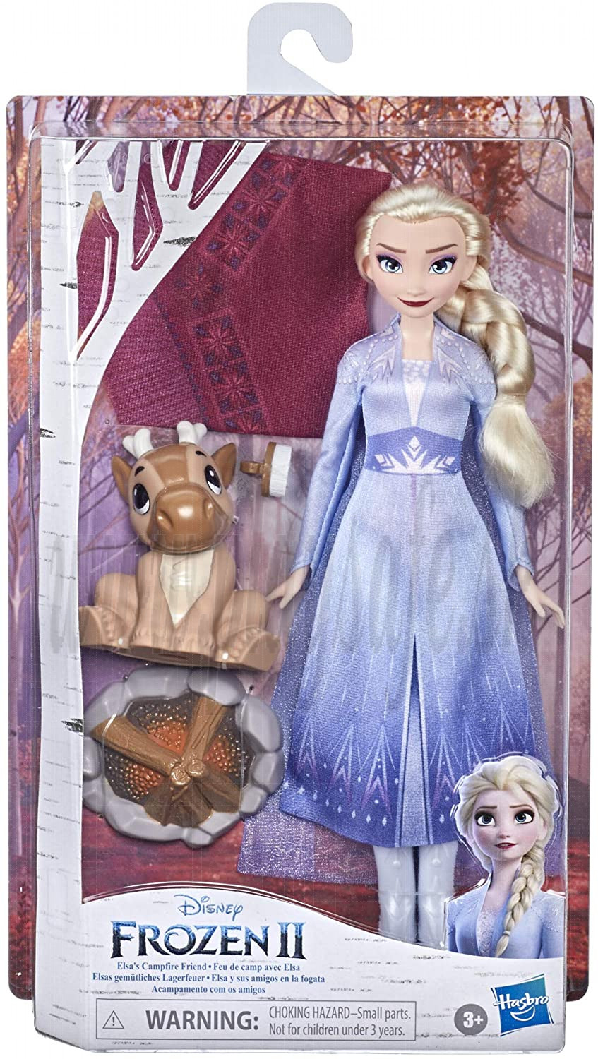 Hasbro Frozen II Snow Queen Elsa Doll with Baby Reindeer, 29cm