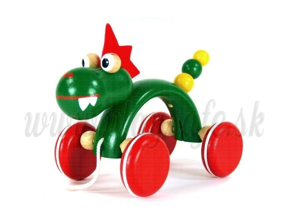 Greenkid Wooden Pull Along Toy Dragon Alex