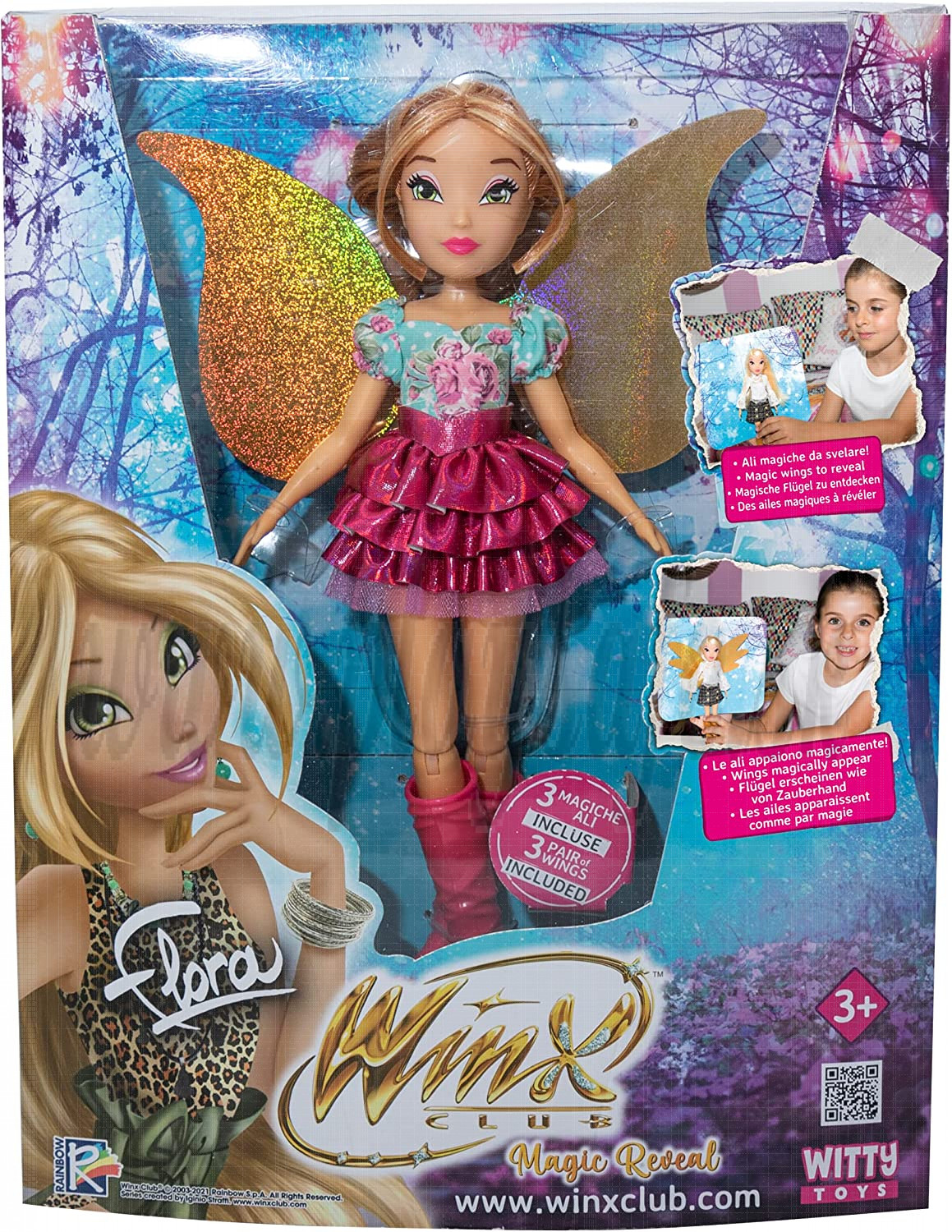 Winx Magic Reveal Doll Flora, 23cm