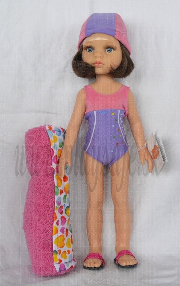 Paola Reina Las Amigas Doll Claudia Nadadora, 32cm Brunette