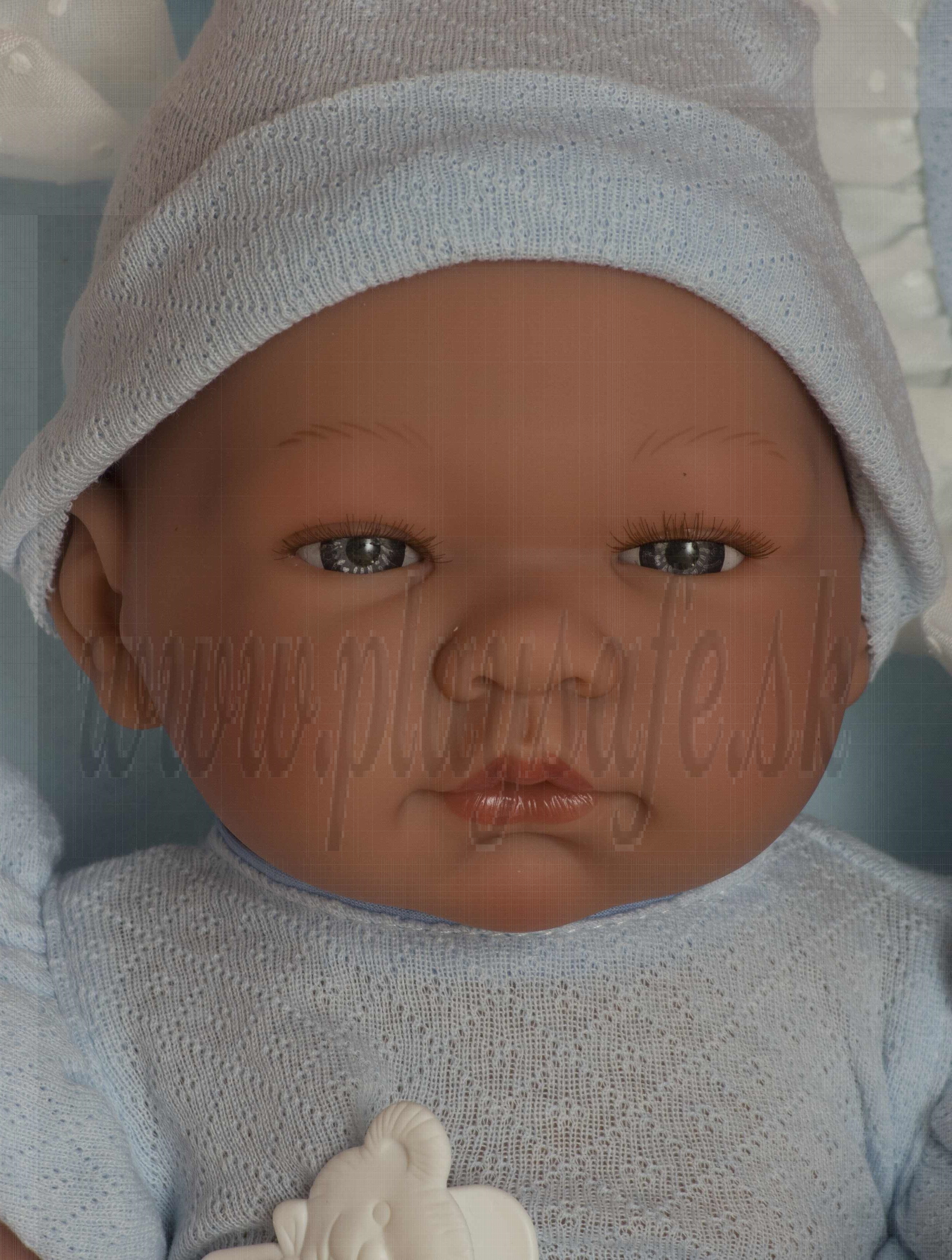 Asivil Baby Doll Pablo, 43cm in sleeping bag