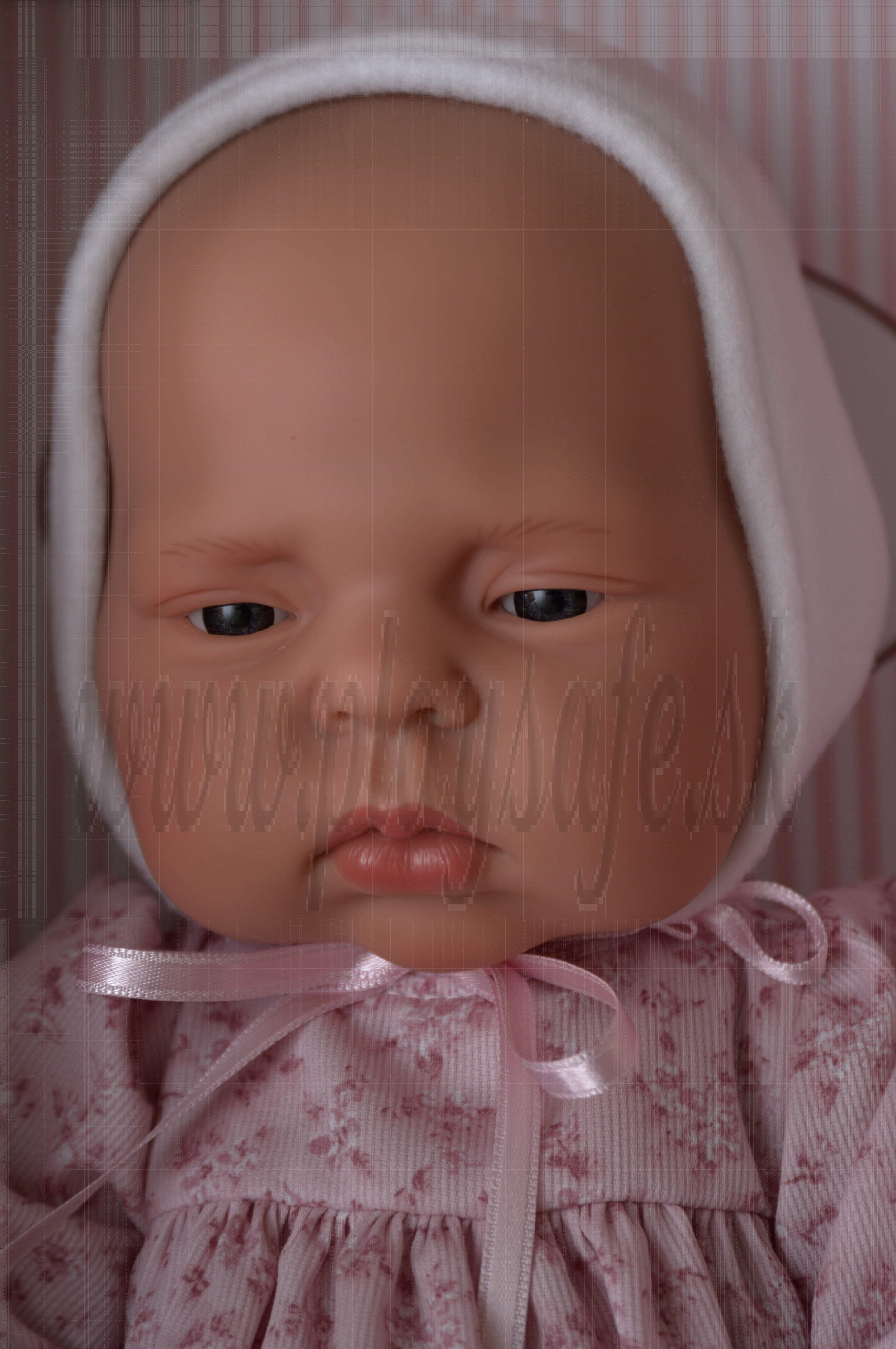 Asivil Baby Doll Lucía, 42cm white cap