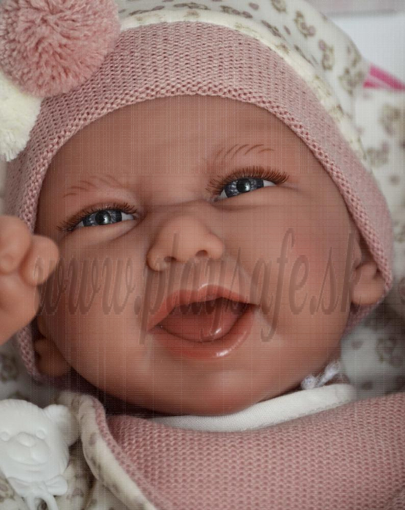 Antonio Juan Soft touch Baby Doll Carla, 40cm with bird blanket