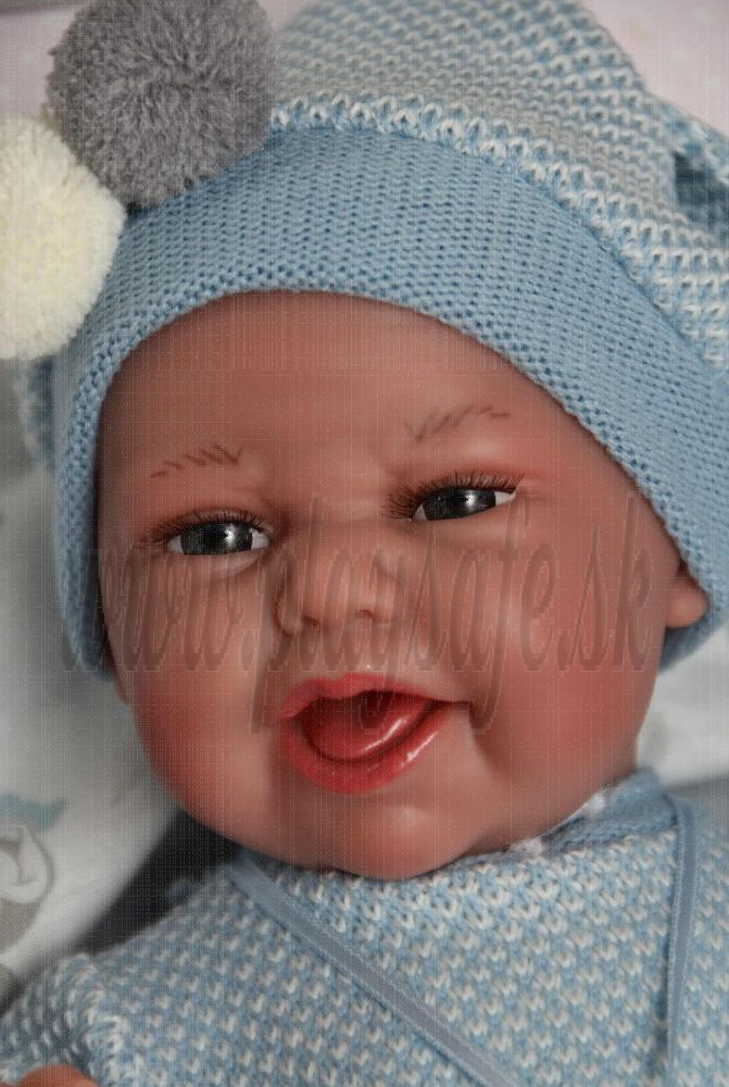 Antonio Juan Clar Mantita Mickey Blue Soft Baby Doll, 34cm