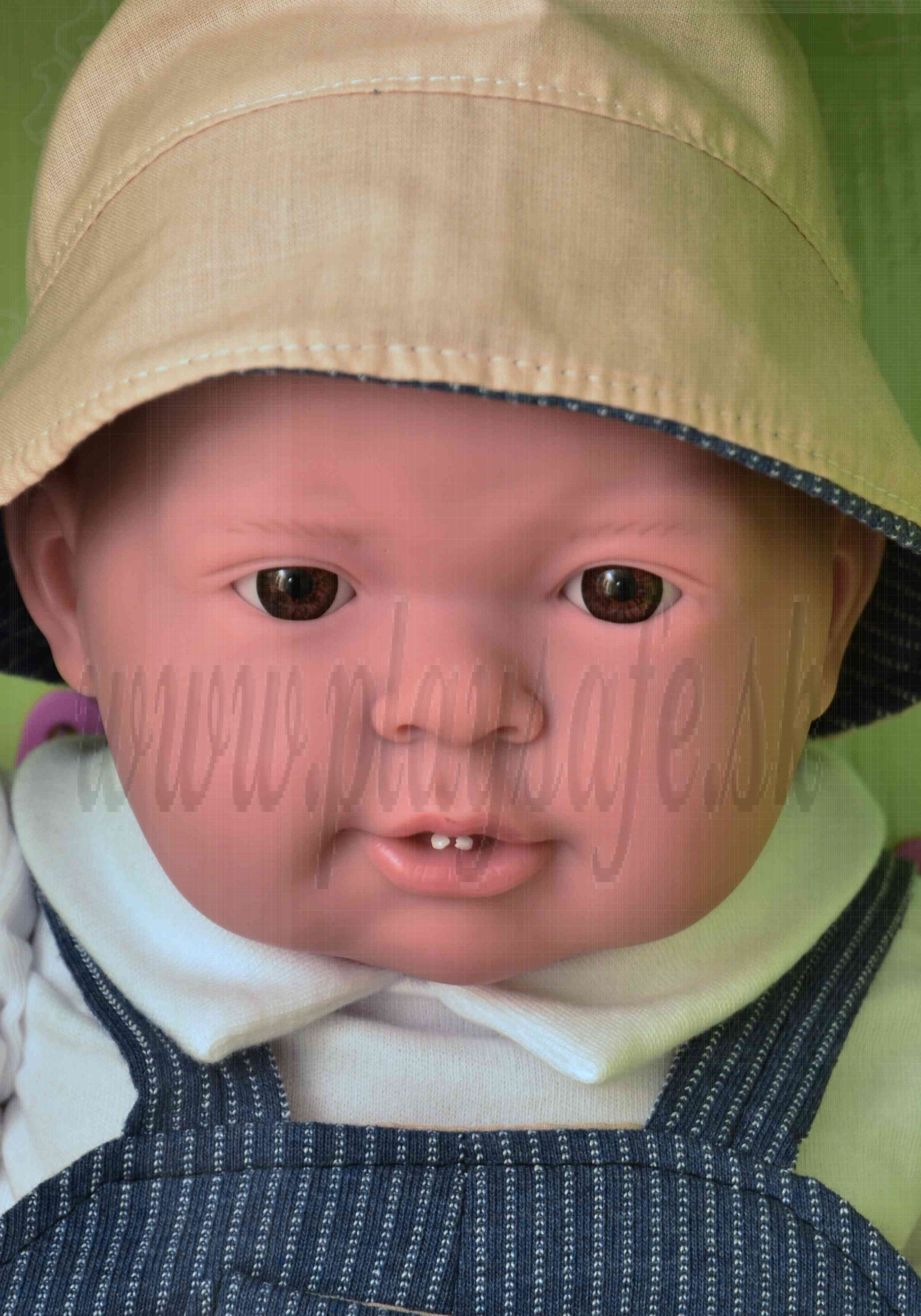 Berenguer Baby Doll Lucas, 46cm in blue shorts