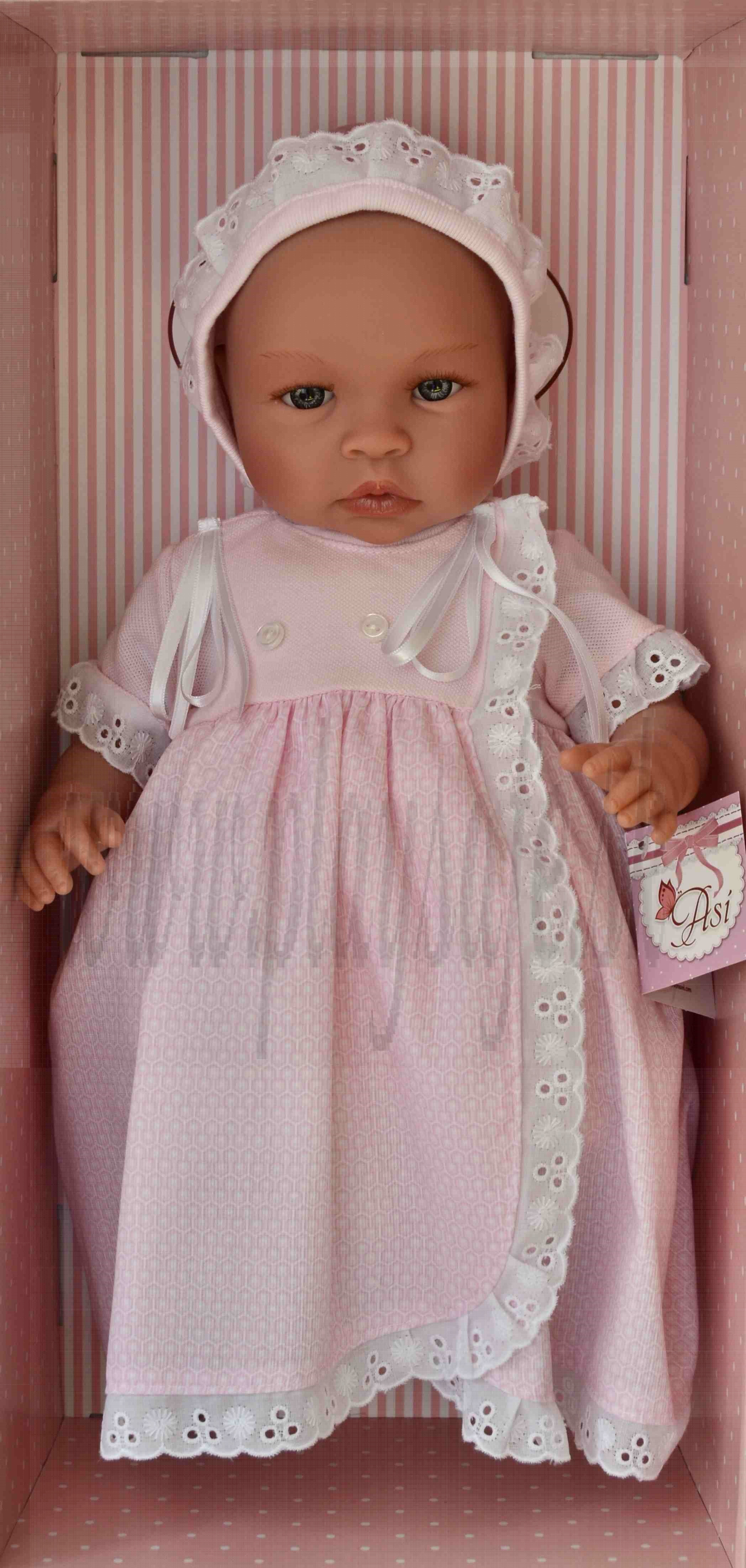 Asivil Baby Doll Soft Body Lea, 46cm in pink dress