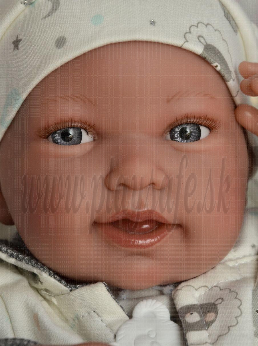 Antonio Juan Pipa Baby Girl Doll, 42cm in white-grey