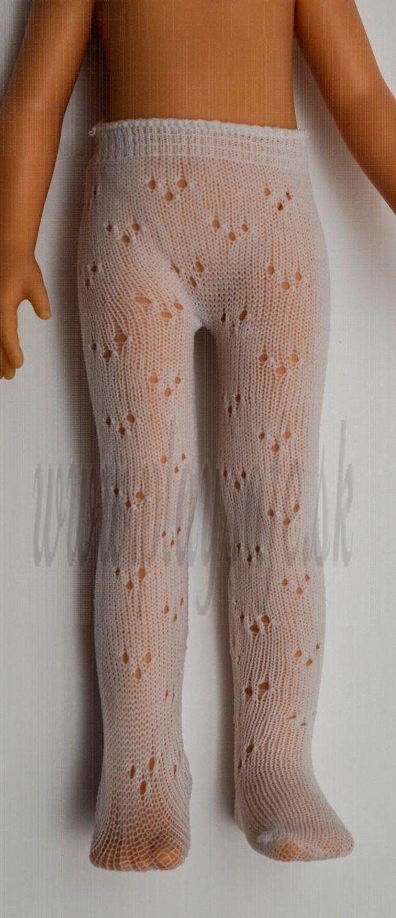Paola Reina Las Amigas Tights white patterned, 32cm