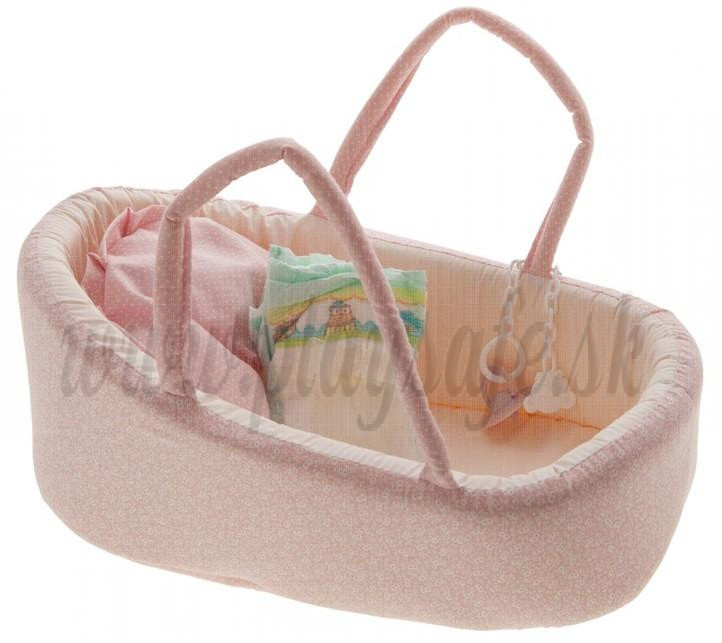 Antonio Juan Baby Doll Basket 40-42cm pink