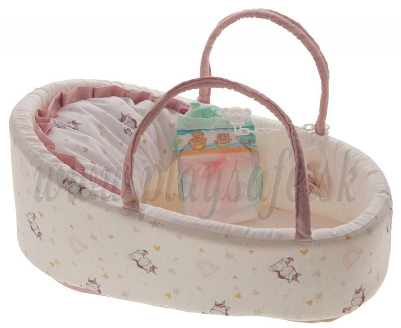 Antonio Juan Baby Doll Basket 40-42cm unicorns