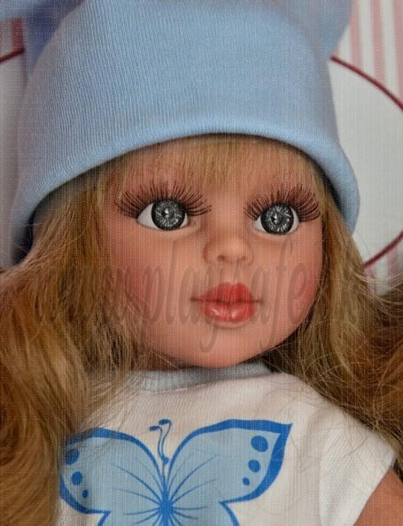 Asivil Sabrina Vinyl Doll, 40cm in blue