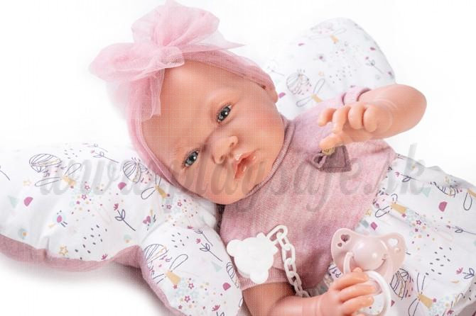 Antonio Juan Soft touch Baby Doll RN Cojín, 40cm with butterfly