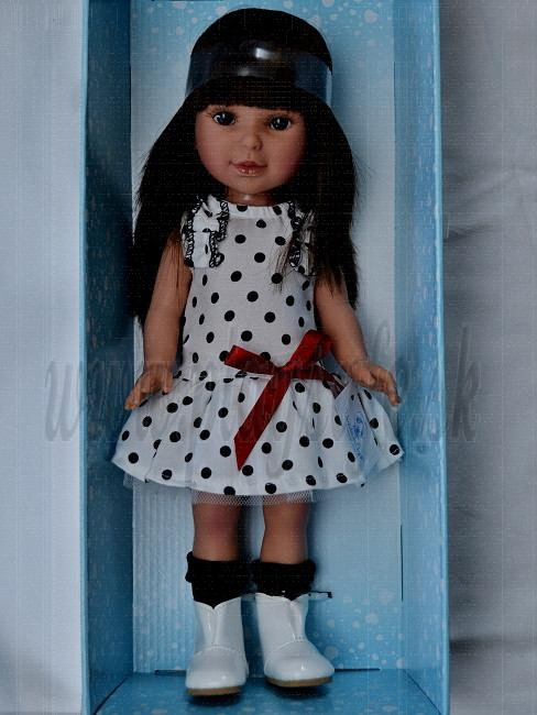 Vestida de Azul Paulina Doll, 33cm in Polka Dot Dress