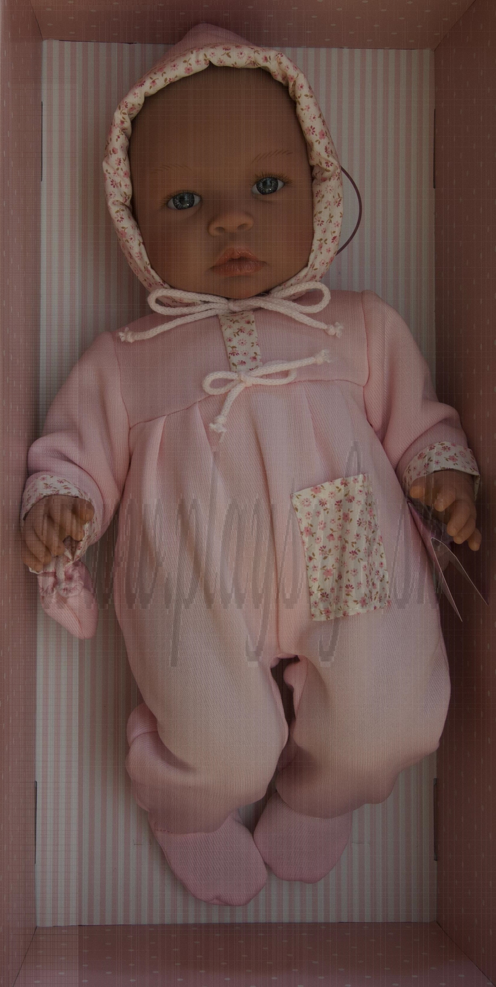 Asivil Baby Doll Soft Body Lea Pelele, 46cm pink overall