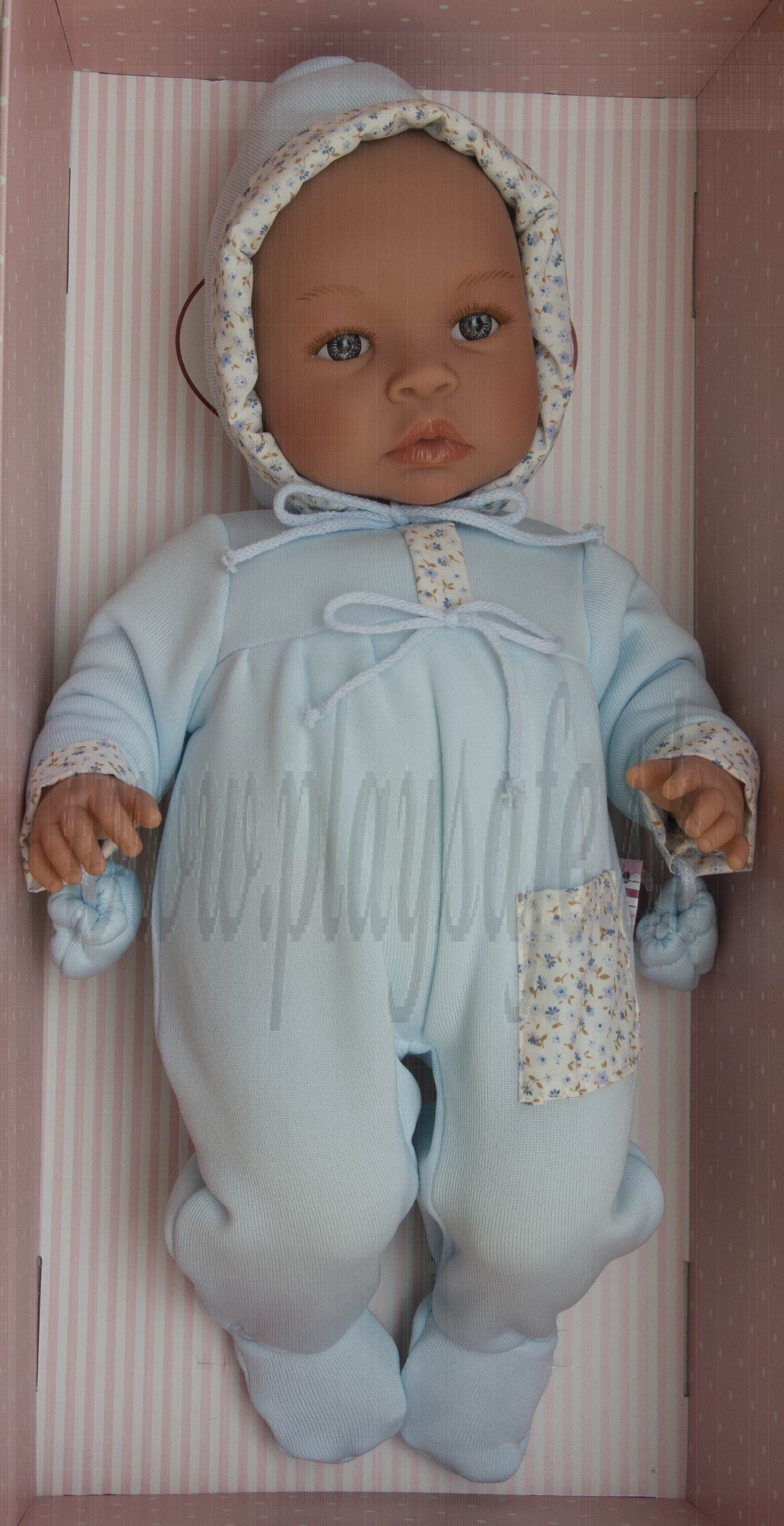 Asivil Baby Doll Soft Body Leo Pelele, 46cm blue overall