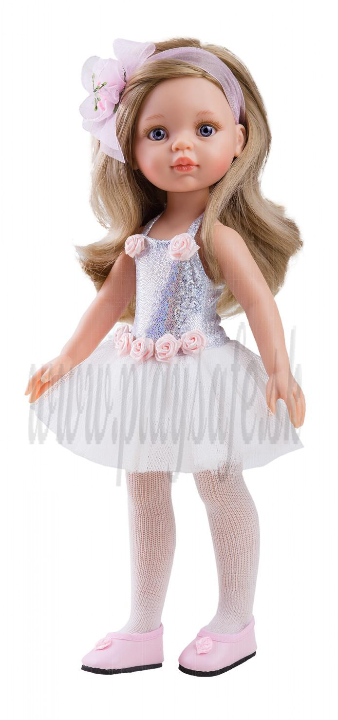 Paola Reina Las Amigas Dress Carla white ballerina, 32cm