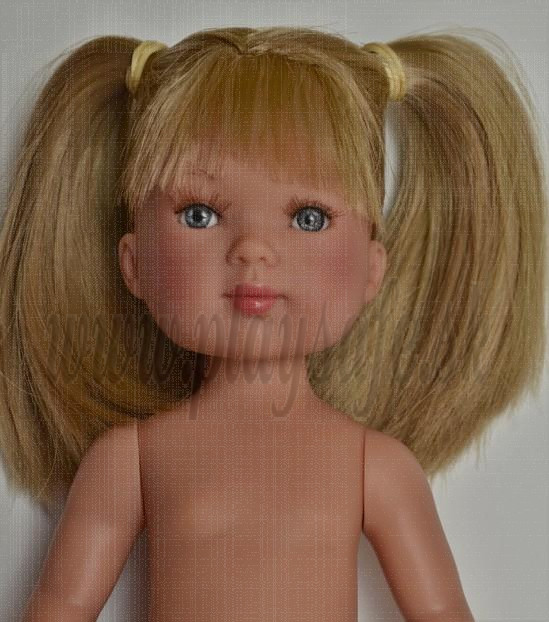 Vestida de Azul Carlota Doll Naked, 28cm blonde