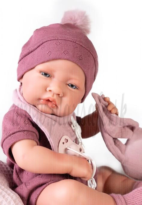 Antonio Juan Baby Girl Doll Nina, 42cm with rabbit