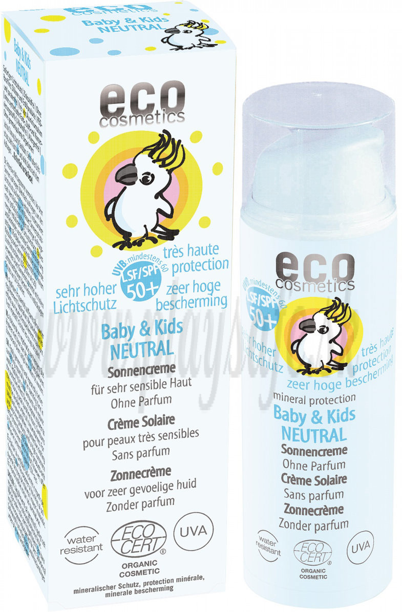 Eco Cosmetics Baby & Kids Neutral Sun Cream SPF 50+, 50ml