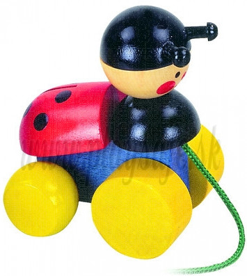 DETOA Pull Along Toy Lady Bird