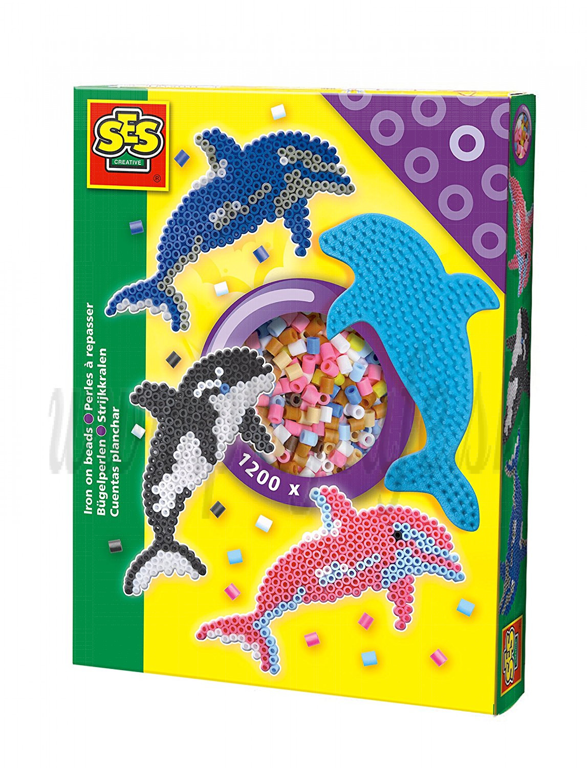 SES Creative Iron On Beads Dolphin Set 