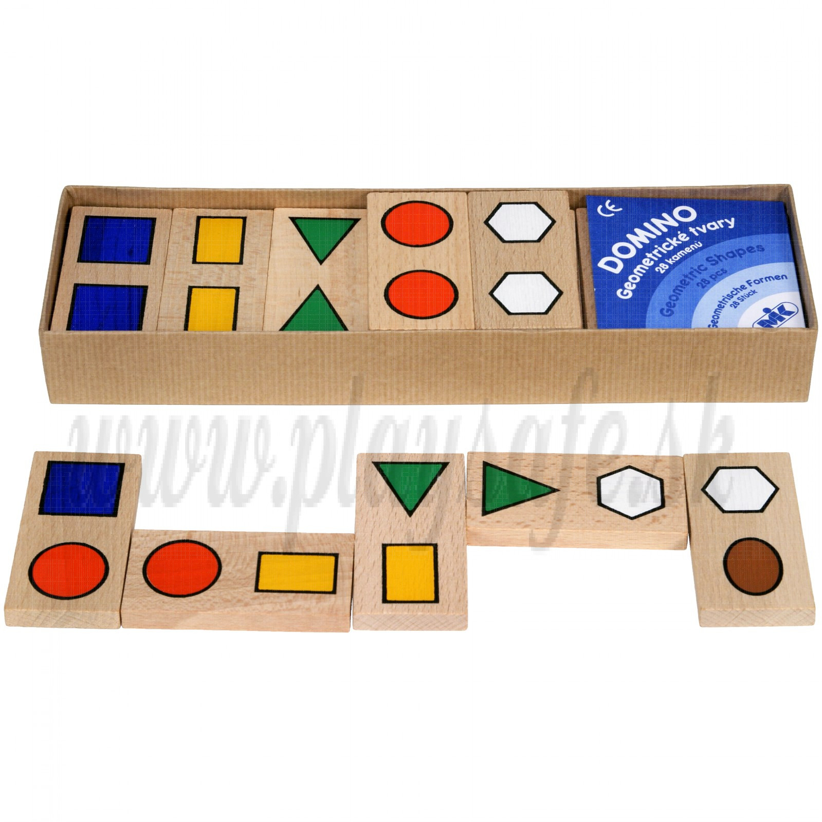 MIK Wooden Domino Geometry, 28 pieces