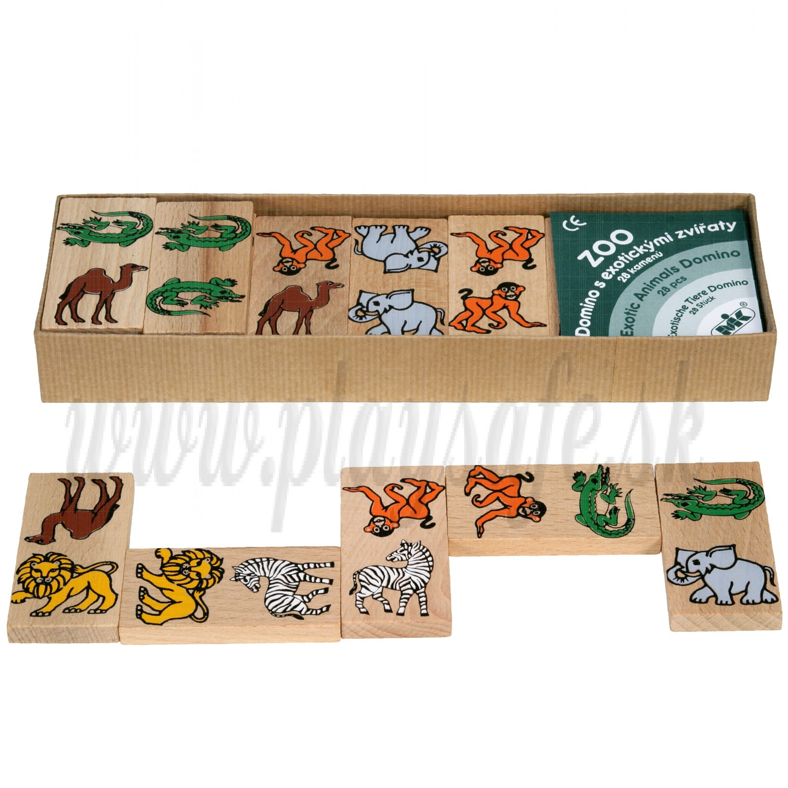 MIK Wooden Domino ZOO, 28 pieces